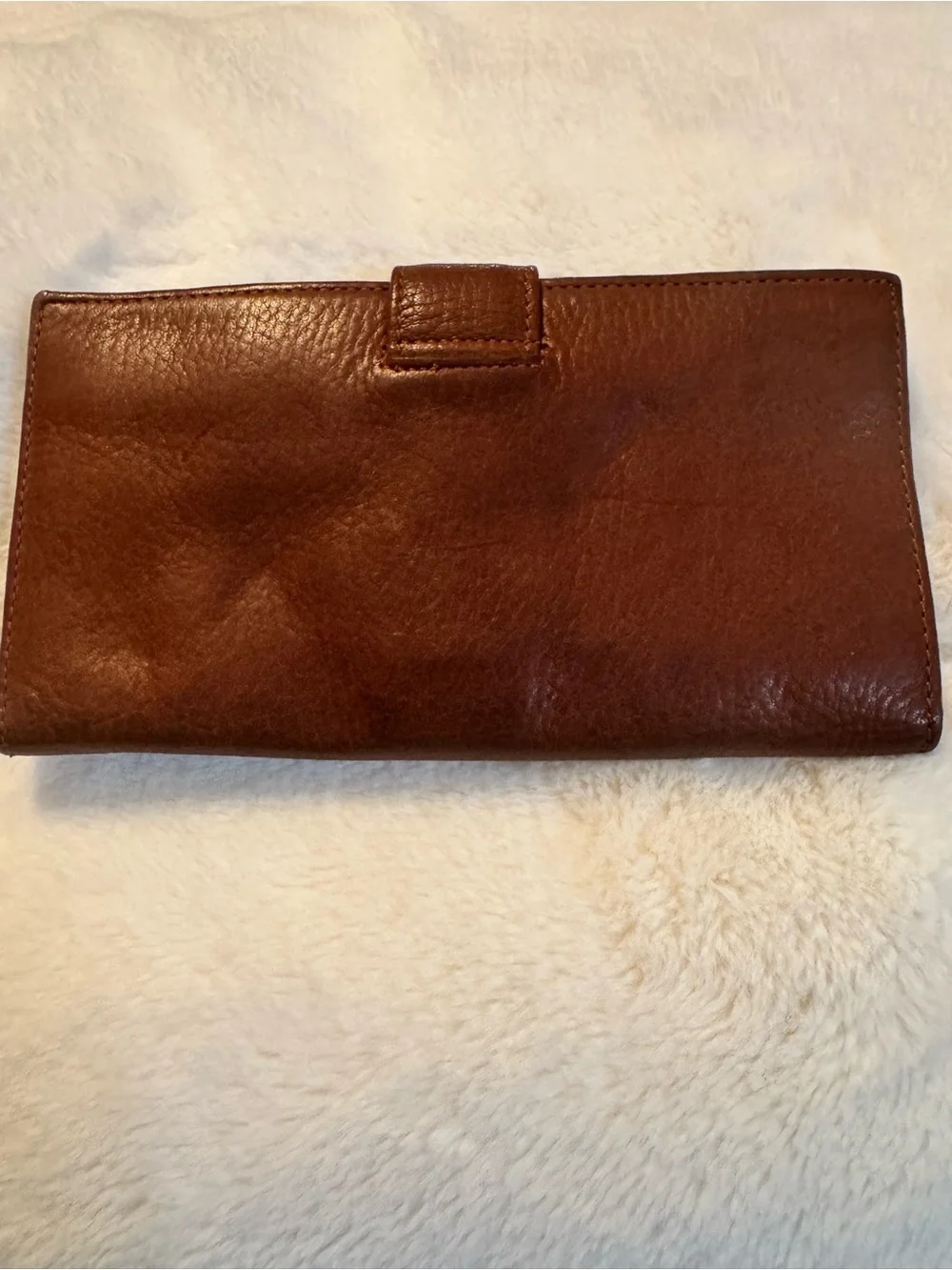Fossil Brown Leather Snap-Closure Continental Wallet